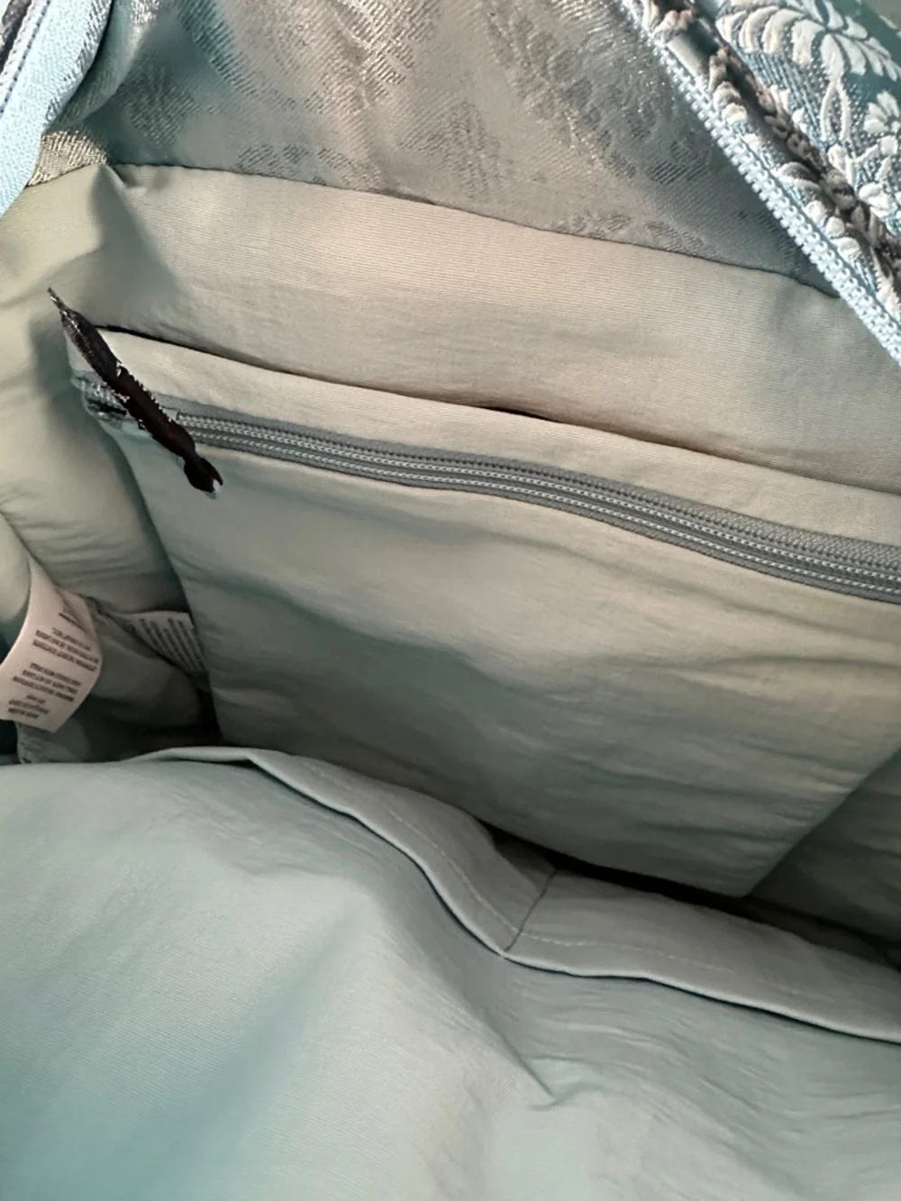 Petunia Pickle Bottom Light Blue Patterned Baby Bag